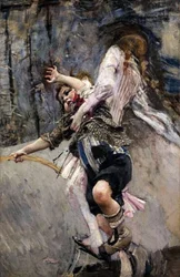 Der Junge mit einem Hula-Hoop-Reifen